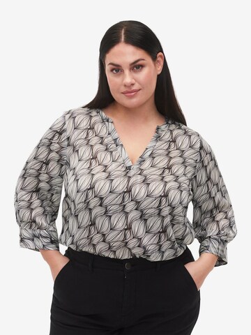 Zizzi Blouse in Zwart: voorkant