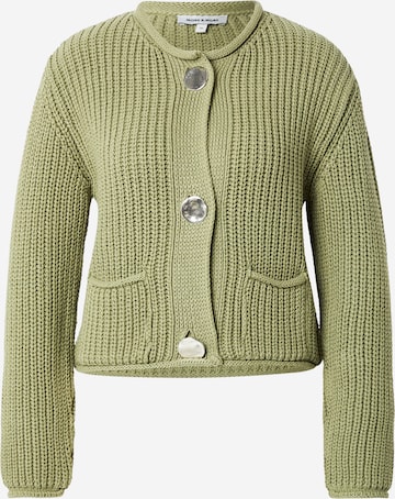 MORE & MORE Knit Cardigan in Green: front
