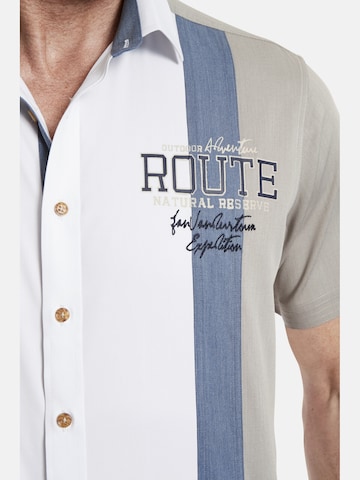 Jan Vanderstorm Comfort fit Button Up Shirt ' Bodvar ' in Beige