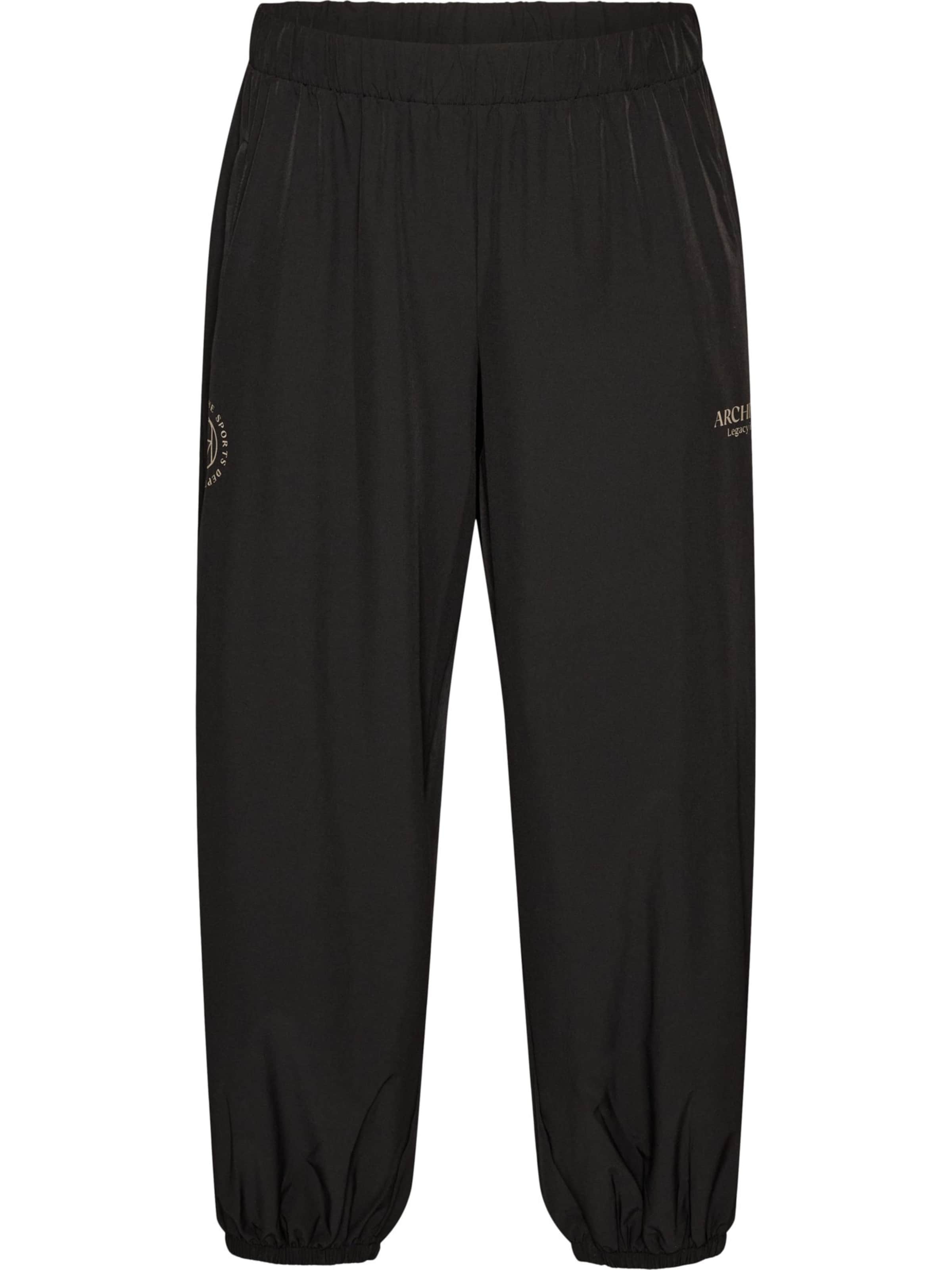 Loosefit Pantaloni sportivi 'CLARA' di Active by Zizzi in nero: frontale
