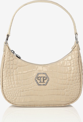 Philipp Plein - Mala de ombro em bege: frente