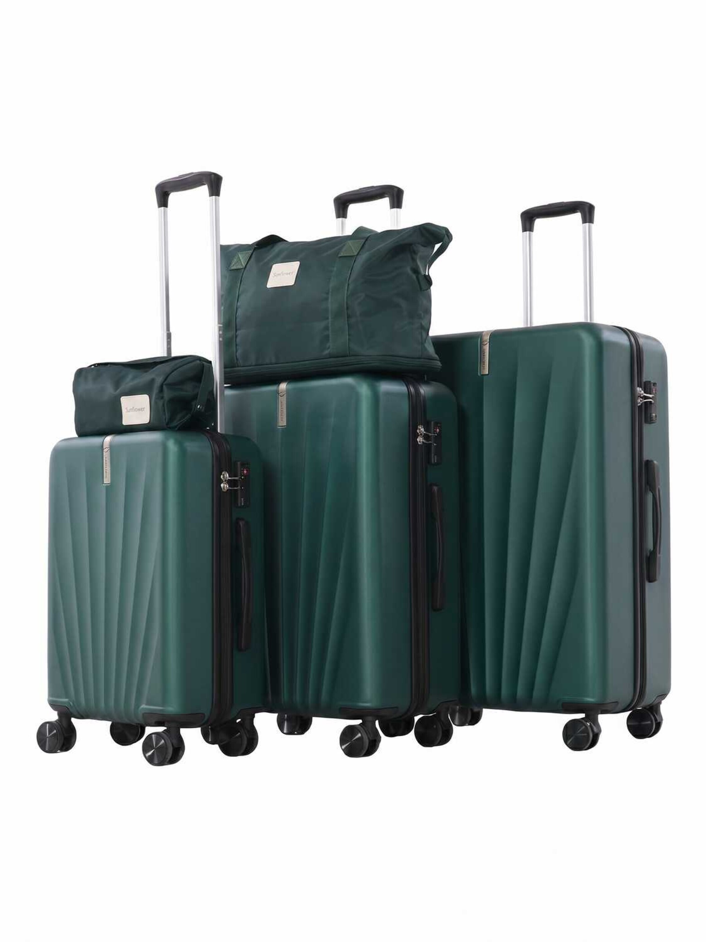 Vallsero Suitcase set 'LG3 — VALLSERO Seashell 5-teiliges Kofferset' in Green