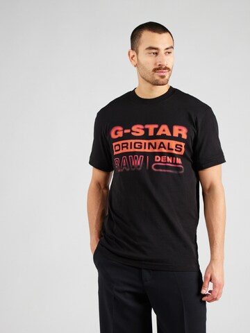 Maglietta di G-STAR in nero: frontale