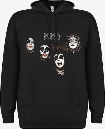Sweat-shirt 'Kiss - 1974 Hoodie' Kiss en noir : devant