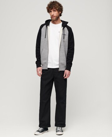 Superdry Zip-Up Hoodie 'Essential' in Grey