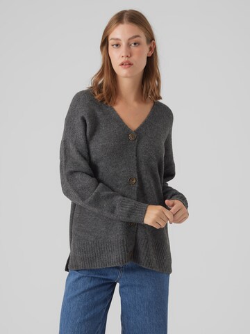 VERO MODA Strickjacke 'LEFILE' in Grau: predná strana