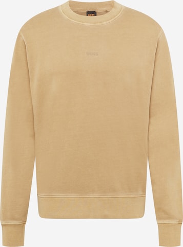 Sweat-shirt 'Wefade' BOSS Orange en beige : devant