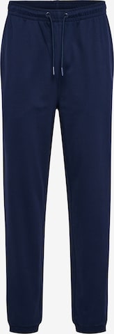 Hummel Tapered Workout Pants 'IC TERRY' in Blue: front