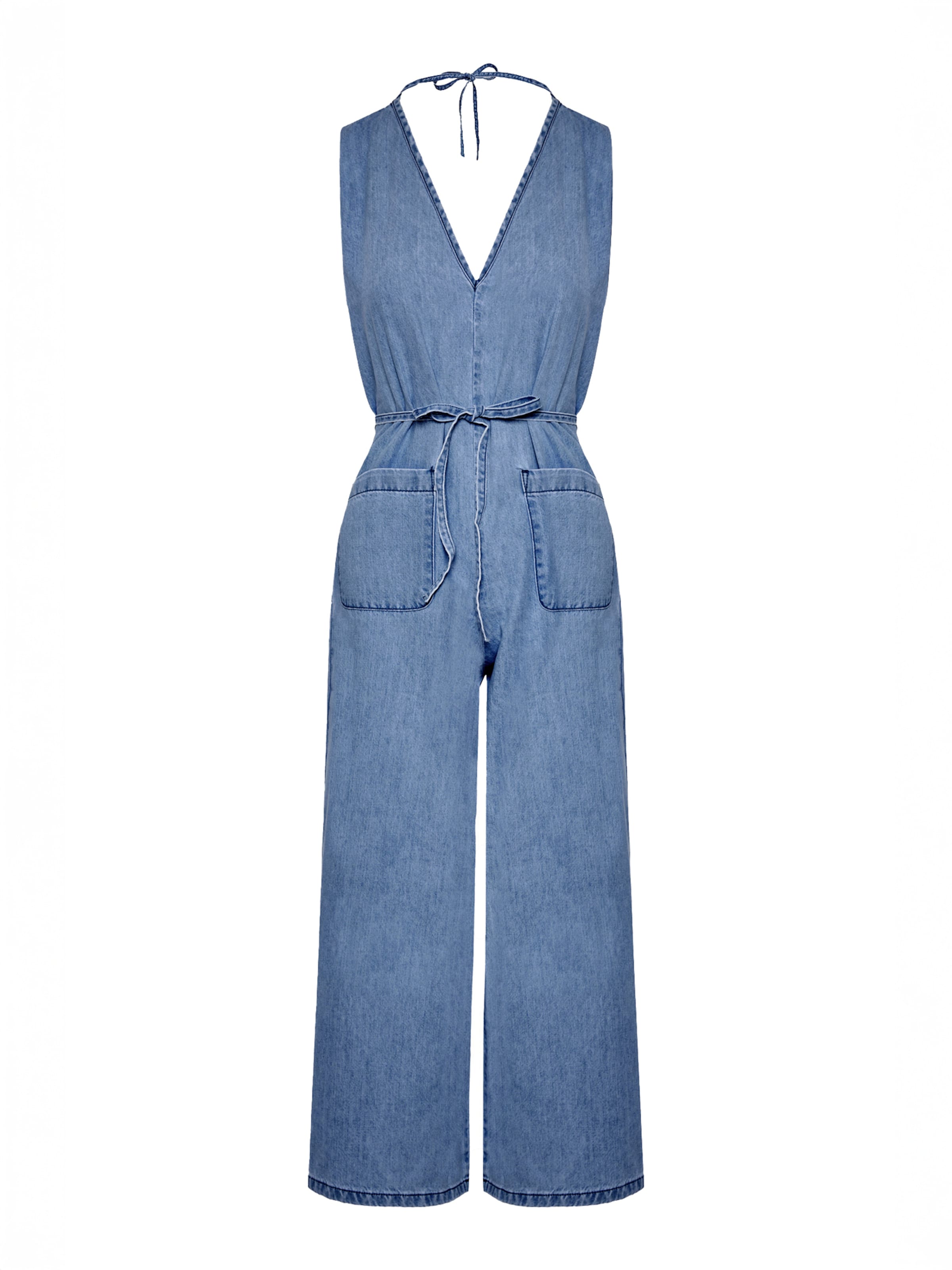Funky Buddha Jumpsuit in Blauw: voorkant