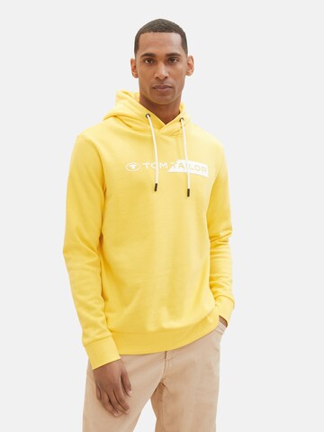 Sweat-shirt TOM TAILOR en jaune : devant