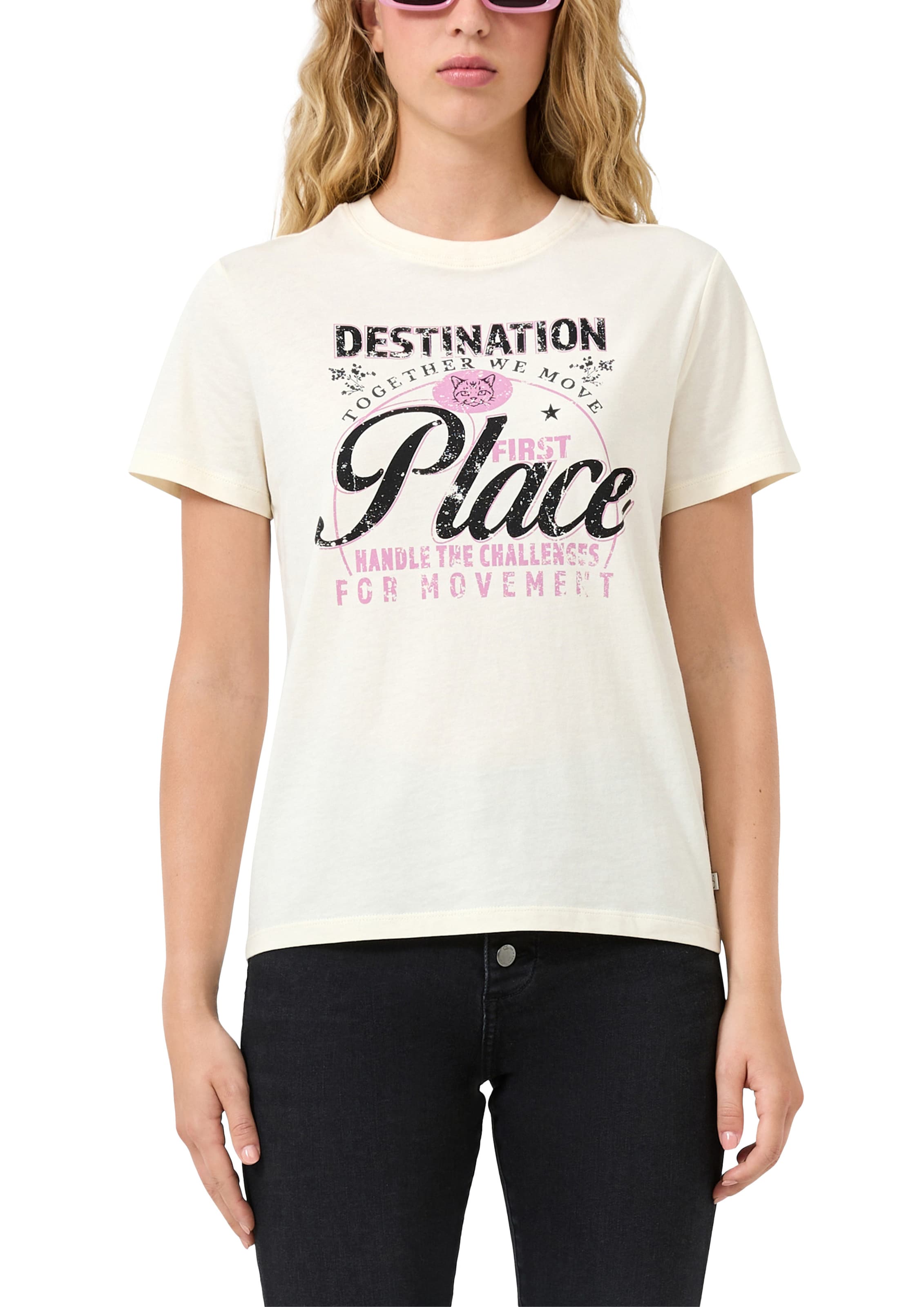 QS T-Shirt in Beige