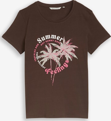 T-shirt TOM TAILOR DENIM en marron : devant