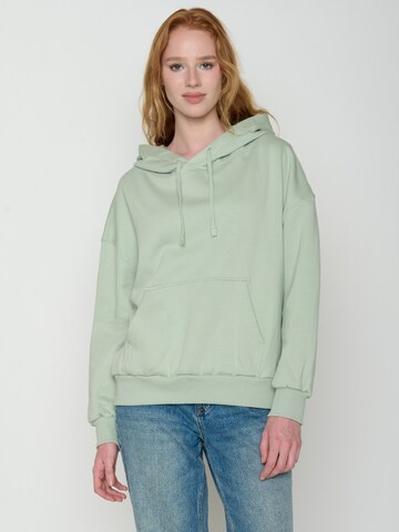 GREENBOMB Sweatshirt 'Les Fleurs' in Green: front
