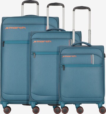 March15 Trading Suitcase Set in Blue: front