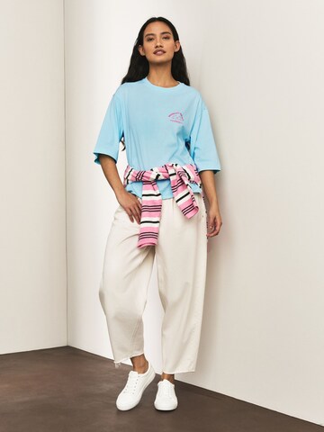 Next Shirt 'Lucky Cat' in Blauw