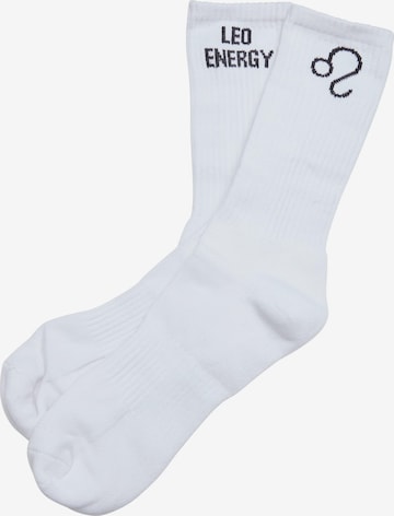 Chaussettes 'Zodiac' DEF en blanc : devant