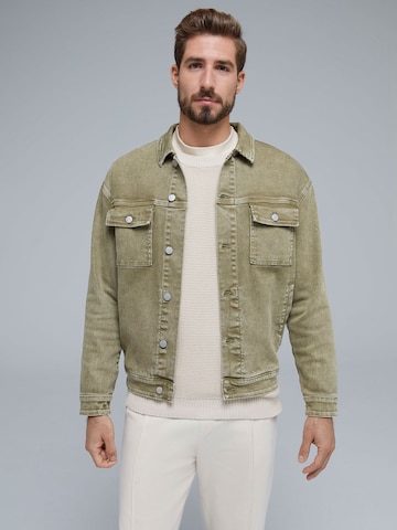 ABOUT YOU x Kevin Trapp Between-Season Jacket 'Francesco' in Green: front