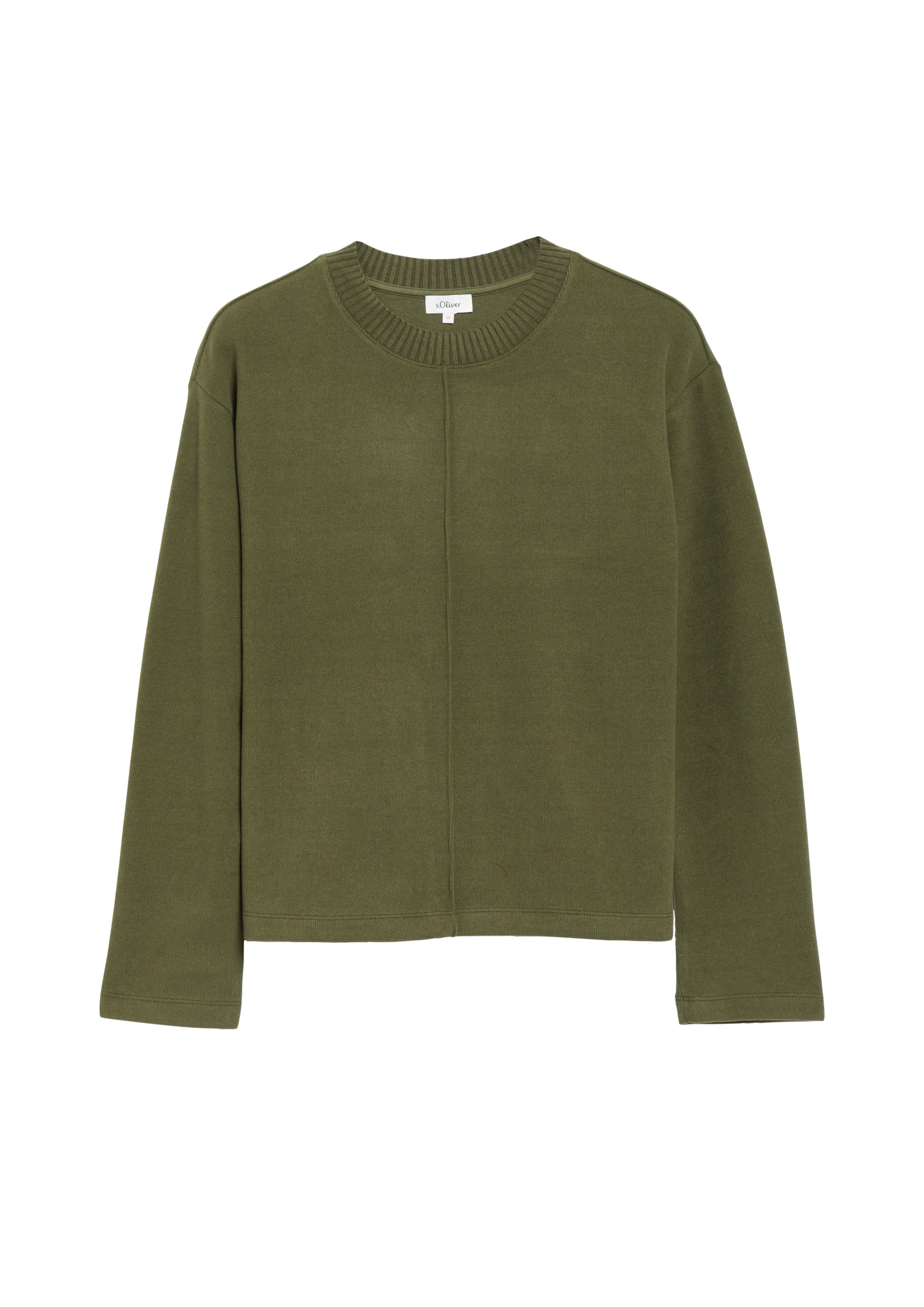 Sweat-shirt s.Oliver en vert : devant