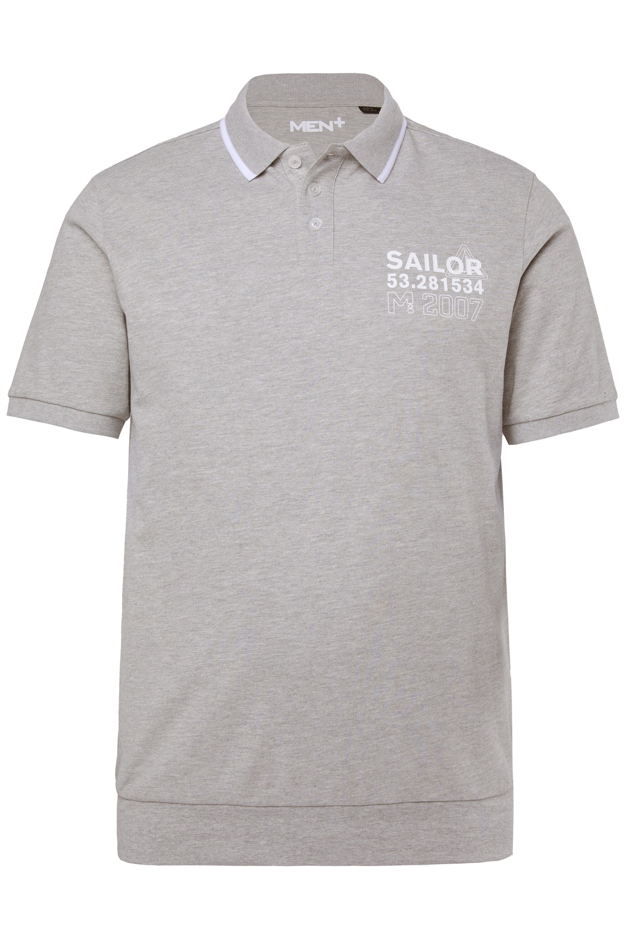 Men Plus Shirt in Grey: front