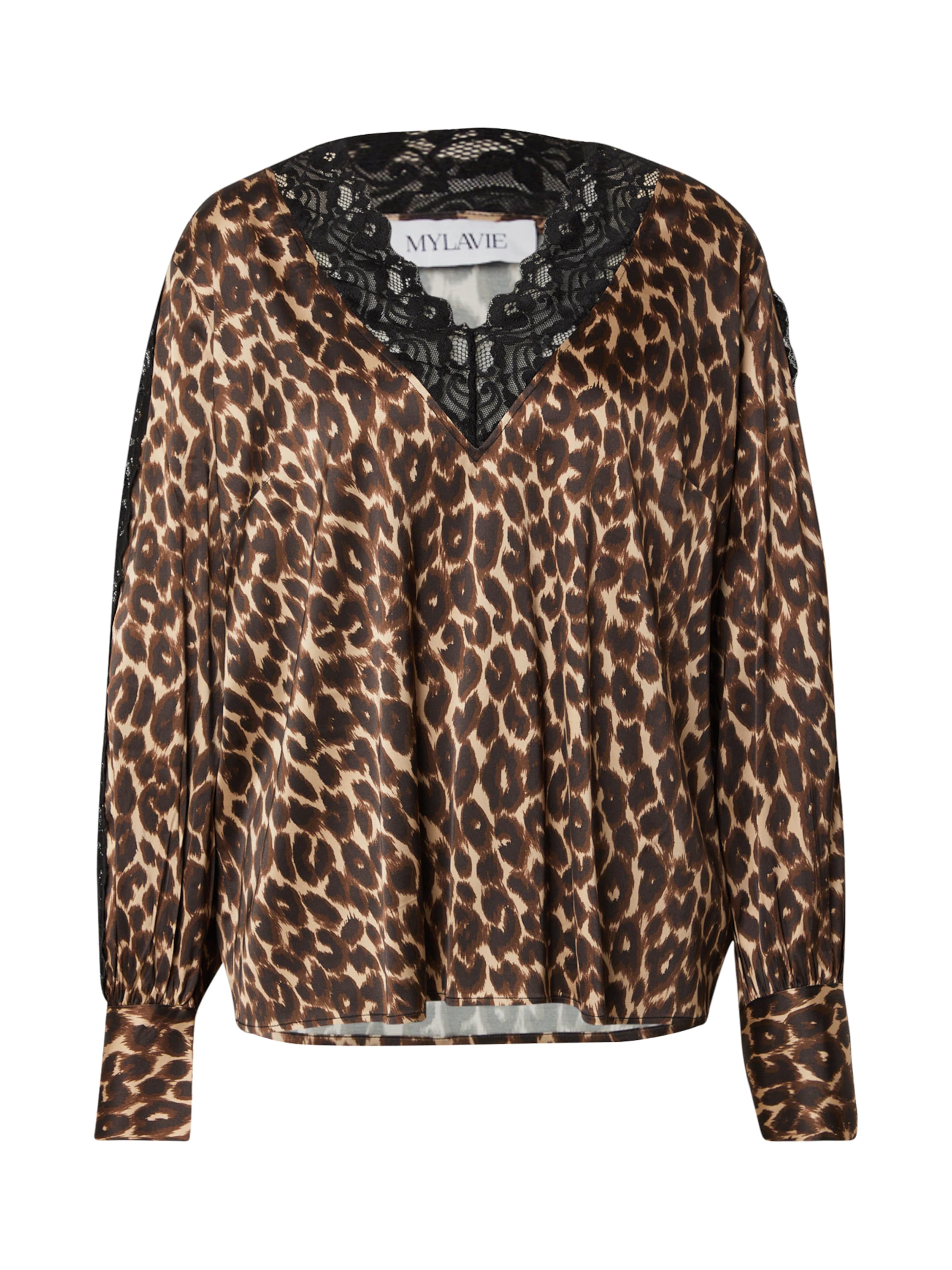MYLAVIE by Sarah Harrison Μπλούζα σε καφέ: μπροστά