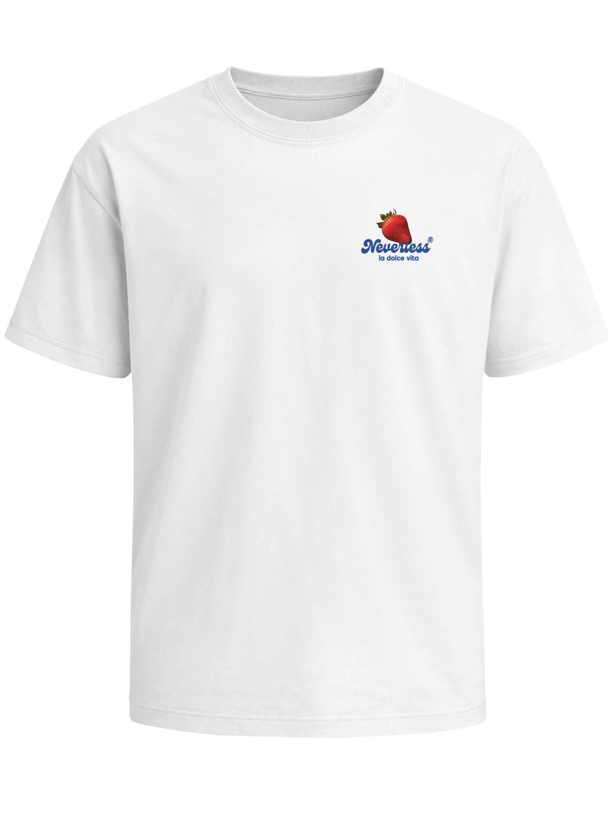 Neverless Shirt 'Strawberry' in White