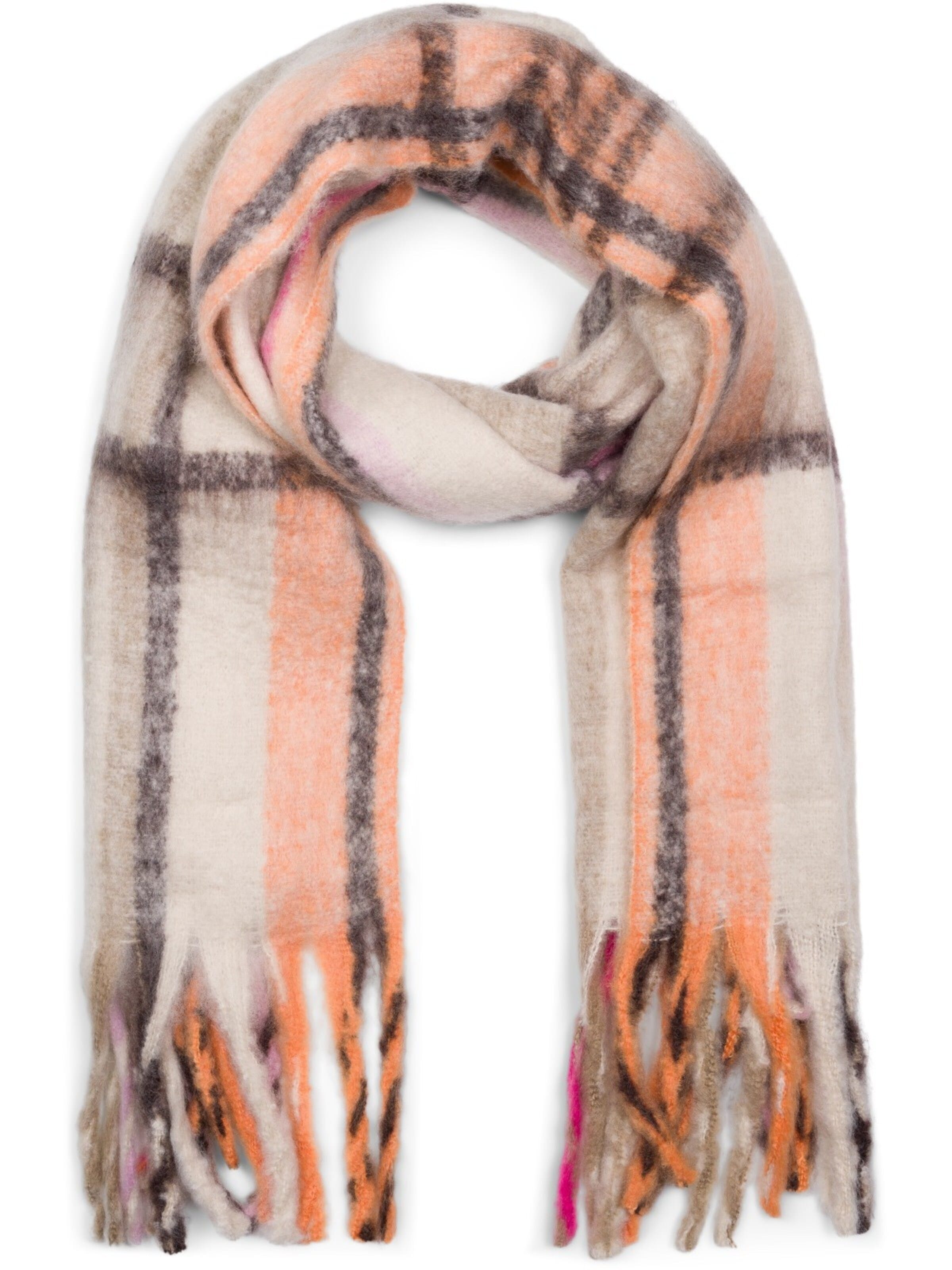 styleBREAKER Schal 'Web Strickschal Streifen bunt'‌‌‌‌ in One Size in taupe, Produktansicht