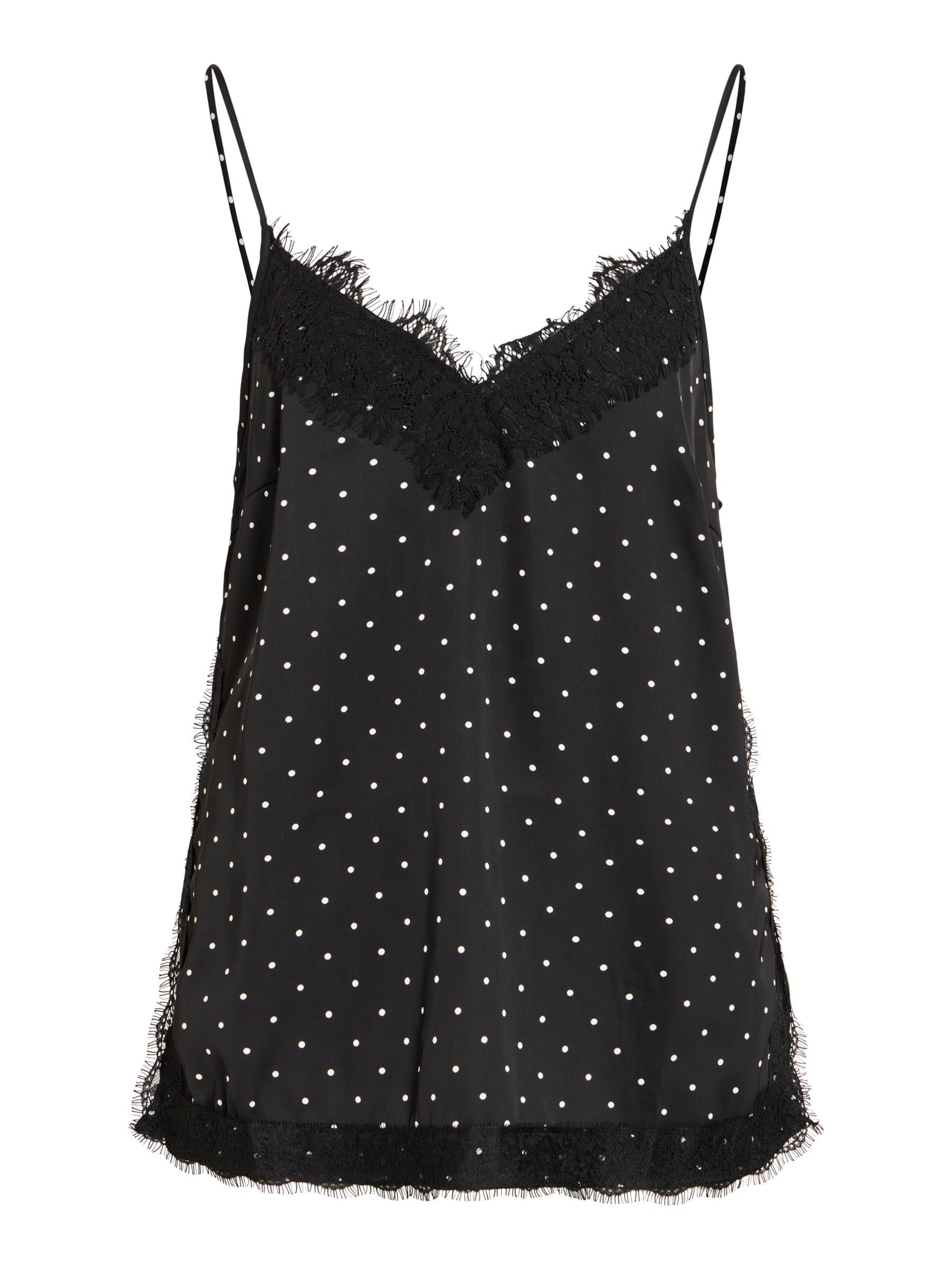 VILA Top 'VISia' in Schwarz: Vorderseite