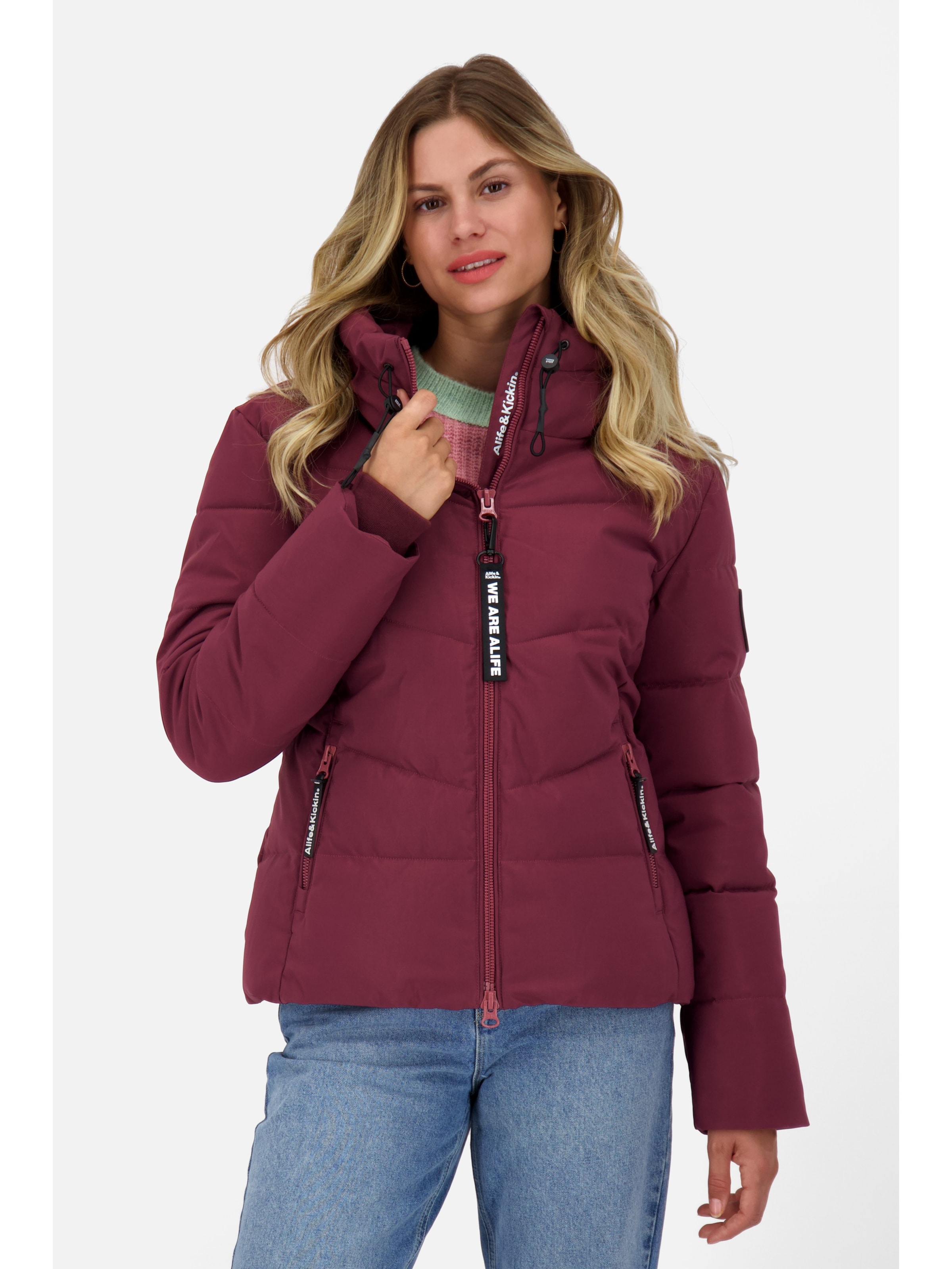 alife & kickin Winterjas 'Michaela' in Rood: voorkant