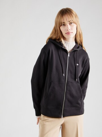 Veste de survêtement GANT en noir : devant