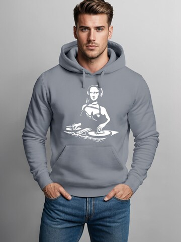 Neverless Sweatshirt 'Mona Lisa DJ' in Grey