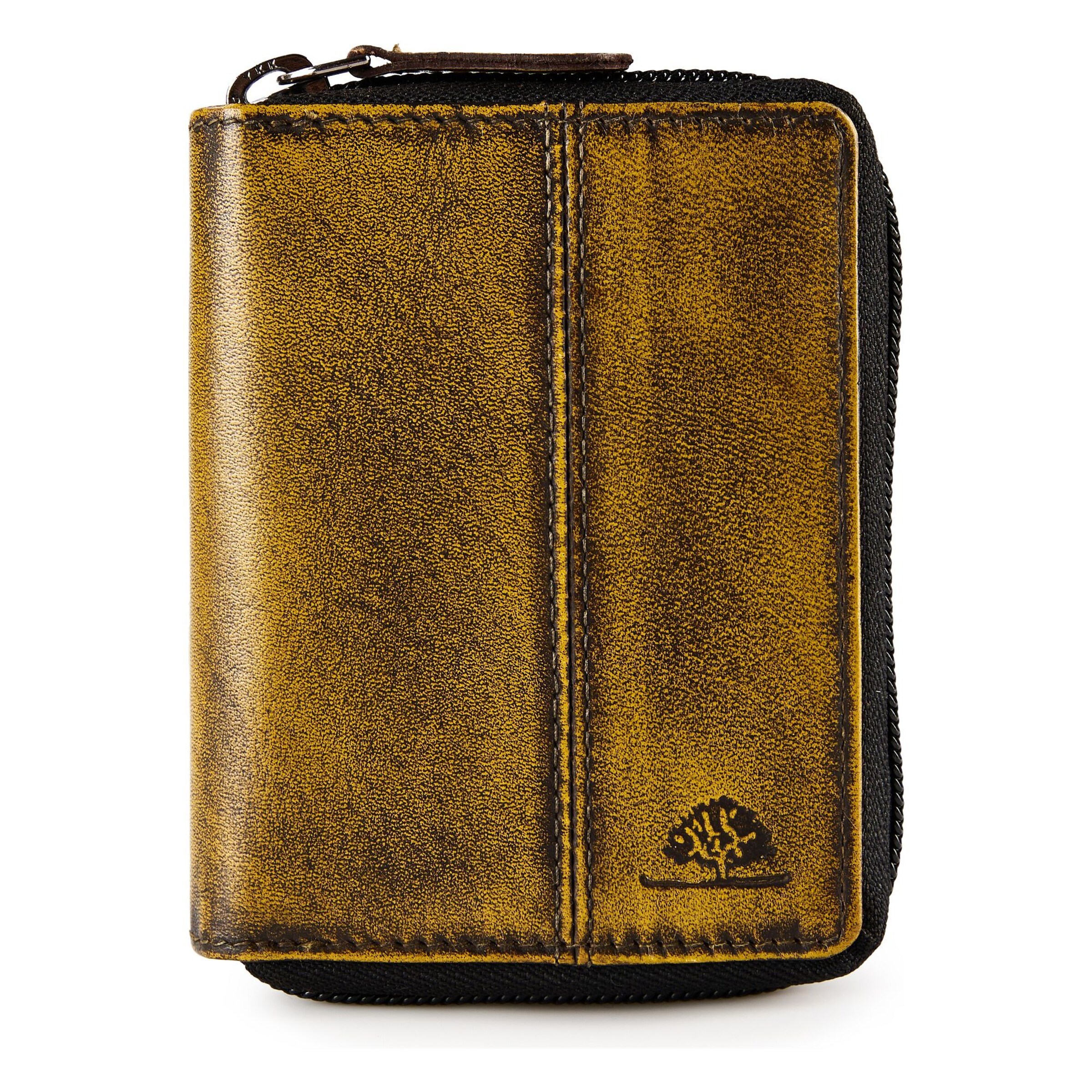 GREENBURRY Wallet 'Destressed' in Yellow: front
