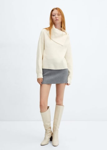 MANGO Sweater 'Cisne' in Beige