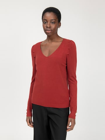 Influencer Pullover i rød: forside