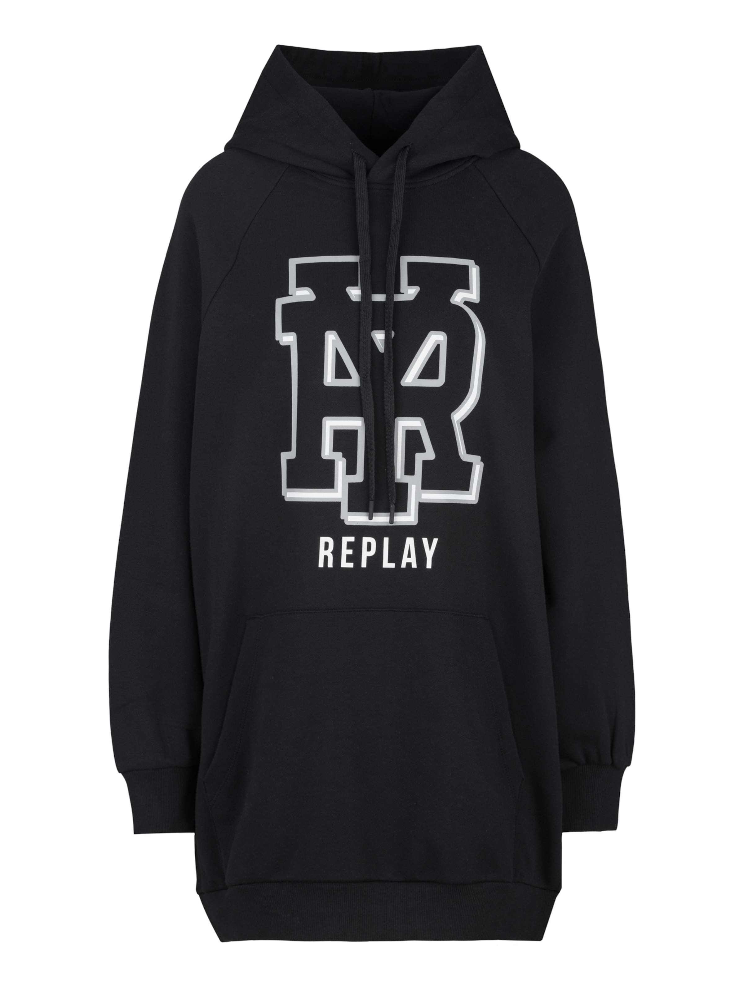 REPLAY Sweatshirt in Zwart: voorkant