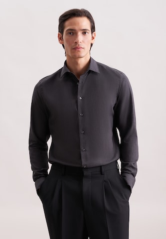 Coupe slim Chemise business 'Schwarze Rose' SEIDENSTICKER en violet : devant