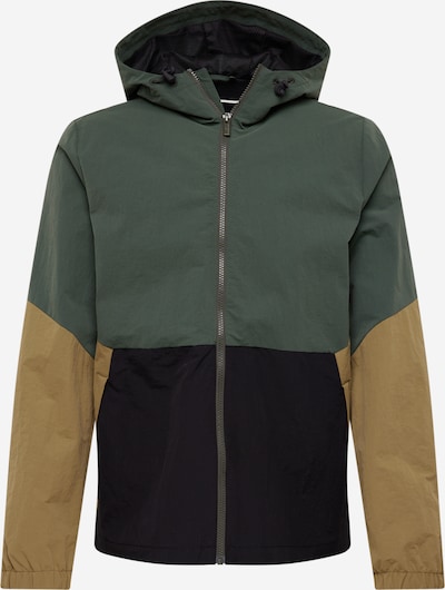 QS Veste mi-saison en olive / vert foncé / noir, Vue avec produit