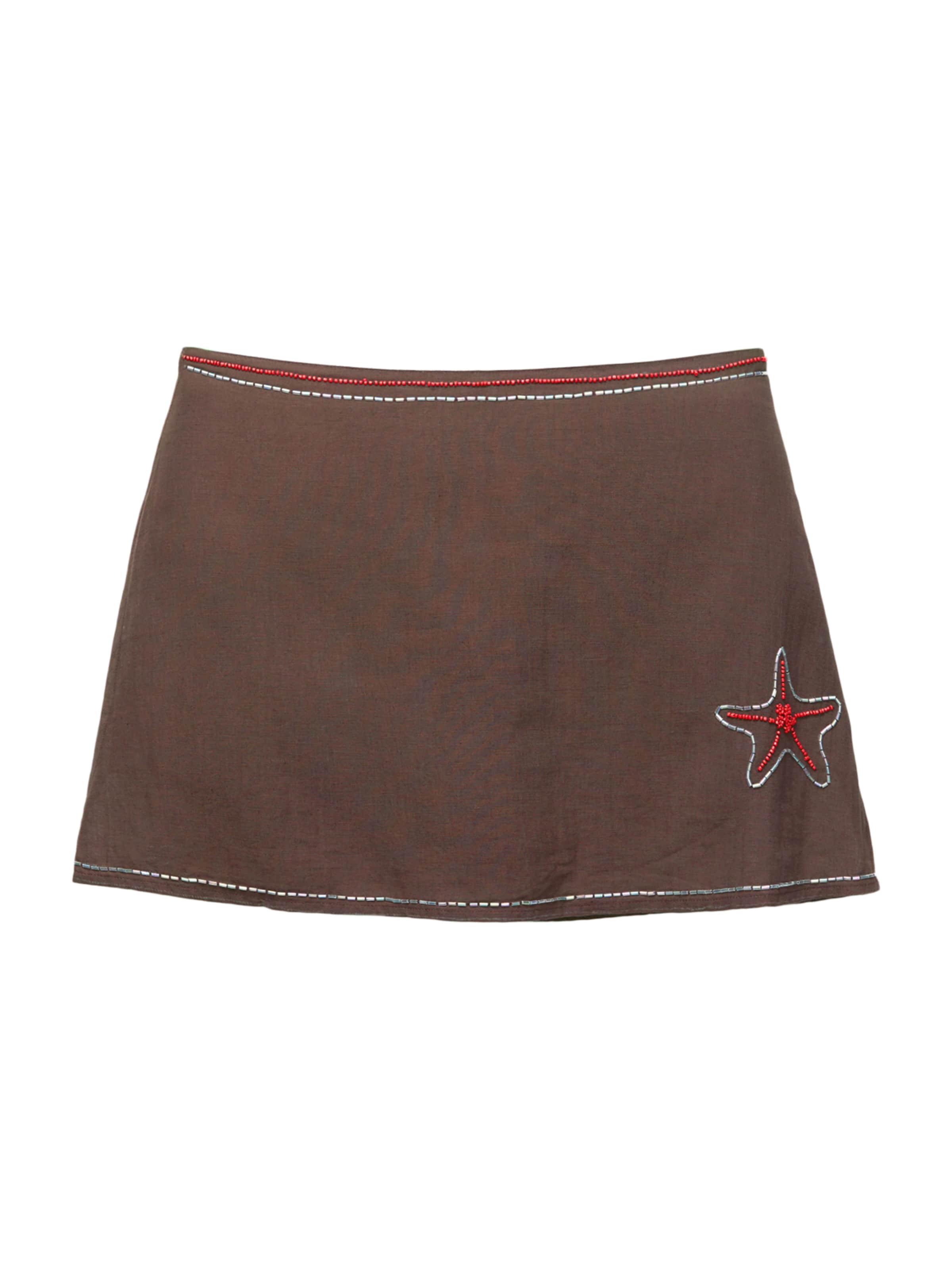 Pull&Bear Sukňa - Hnedá: predná strana