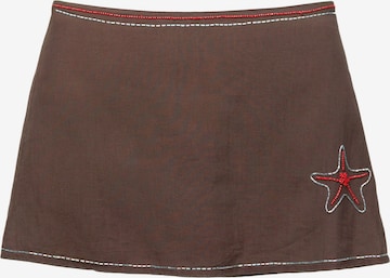 Pull&BearSuknja - smeđa boja: prednji dio