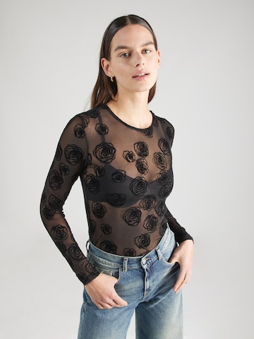 VERO MODA Shirt 'LUNA' in Zwart: voorkant