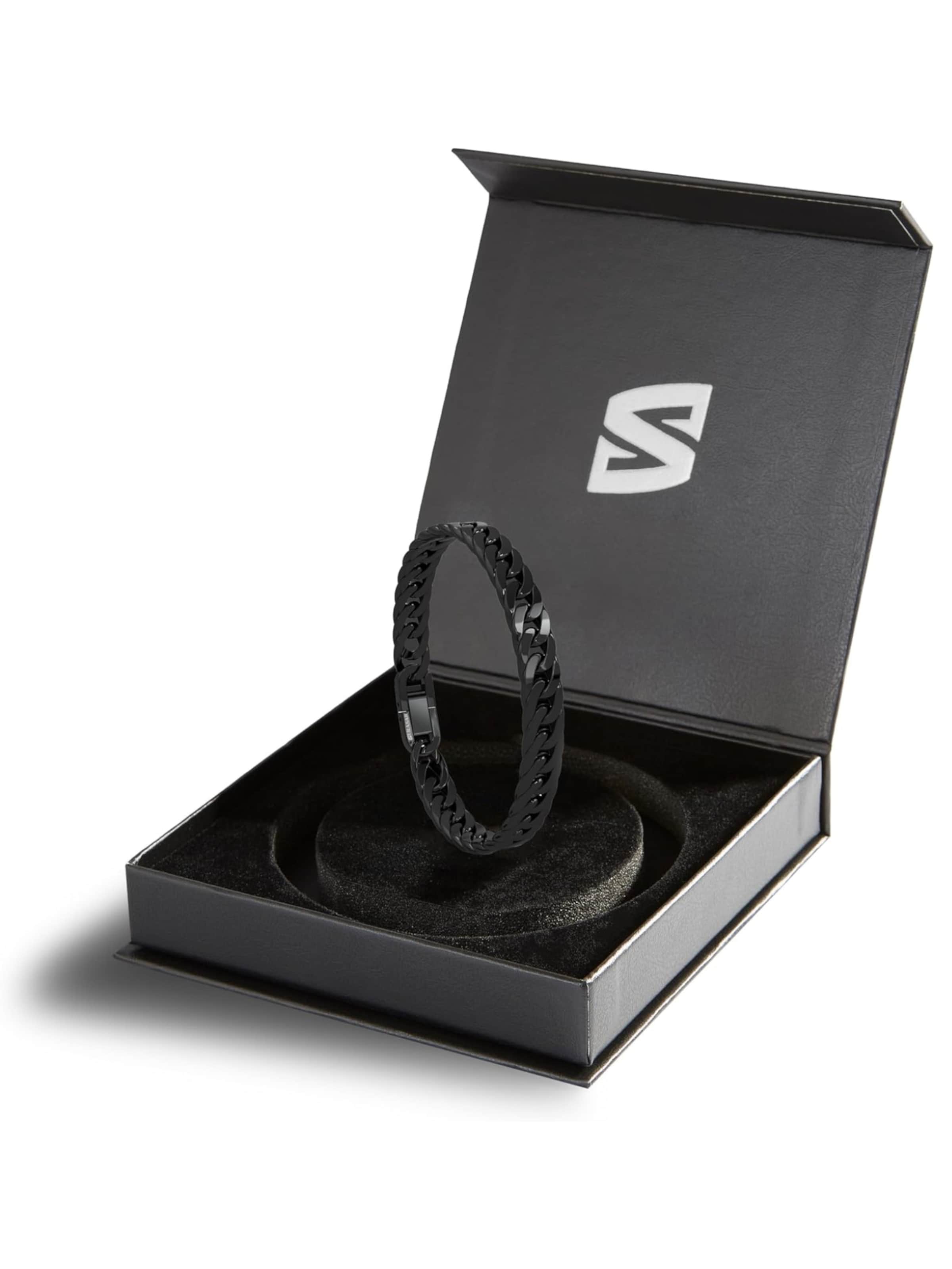 SERASAR Armband 'Cuban' in Zwart