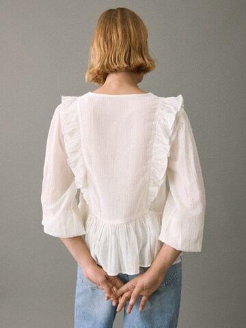 MANGO TEEN Блуза в бяло