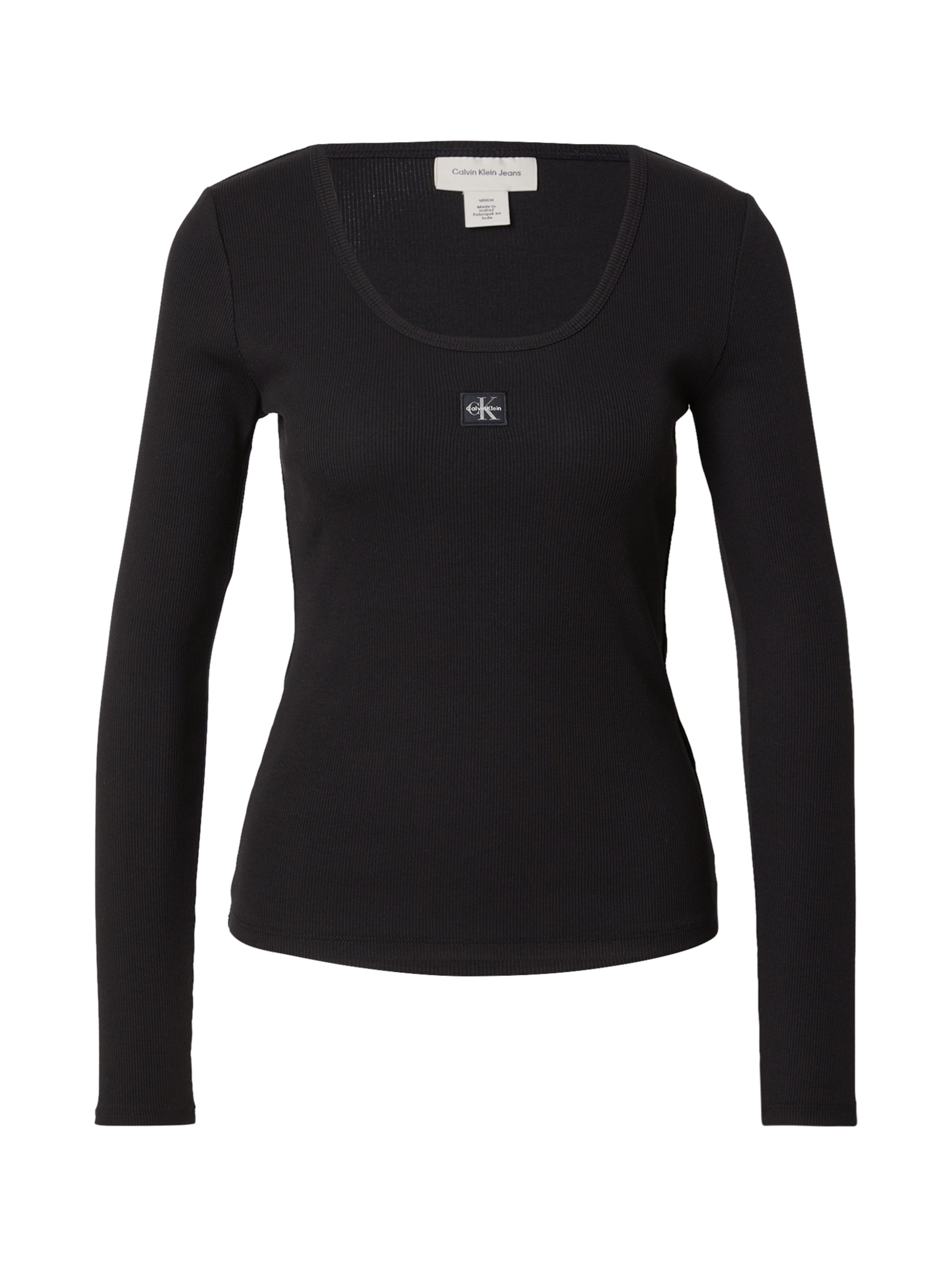 Calvin Klein Jeans Тениска в черно: отпред