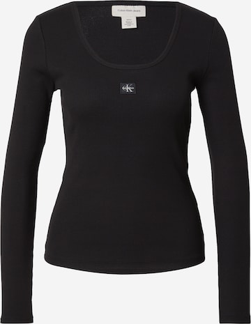 Calvin Klein JeansMajica - crna boja: prednji dio