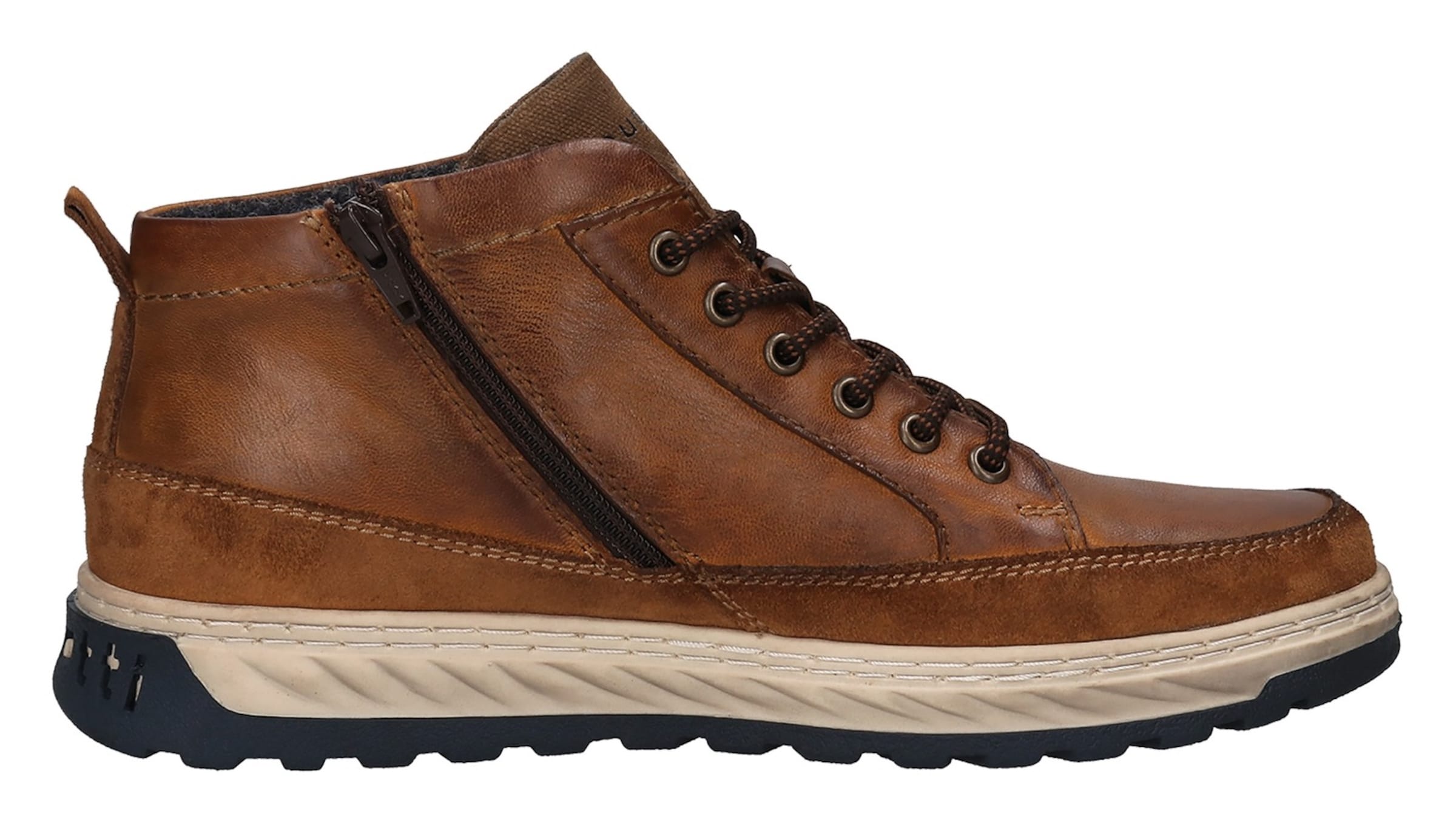 Bottes à lacets bugatti en marron