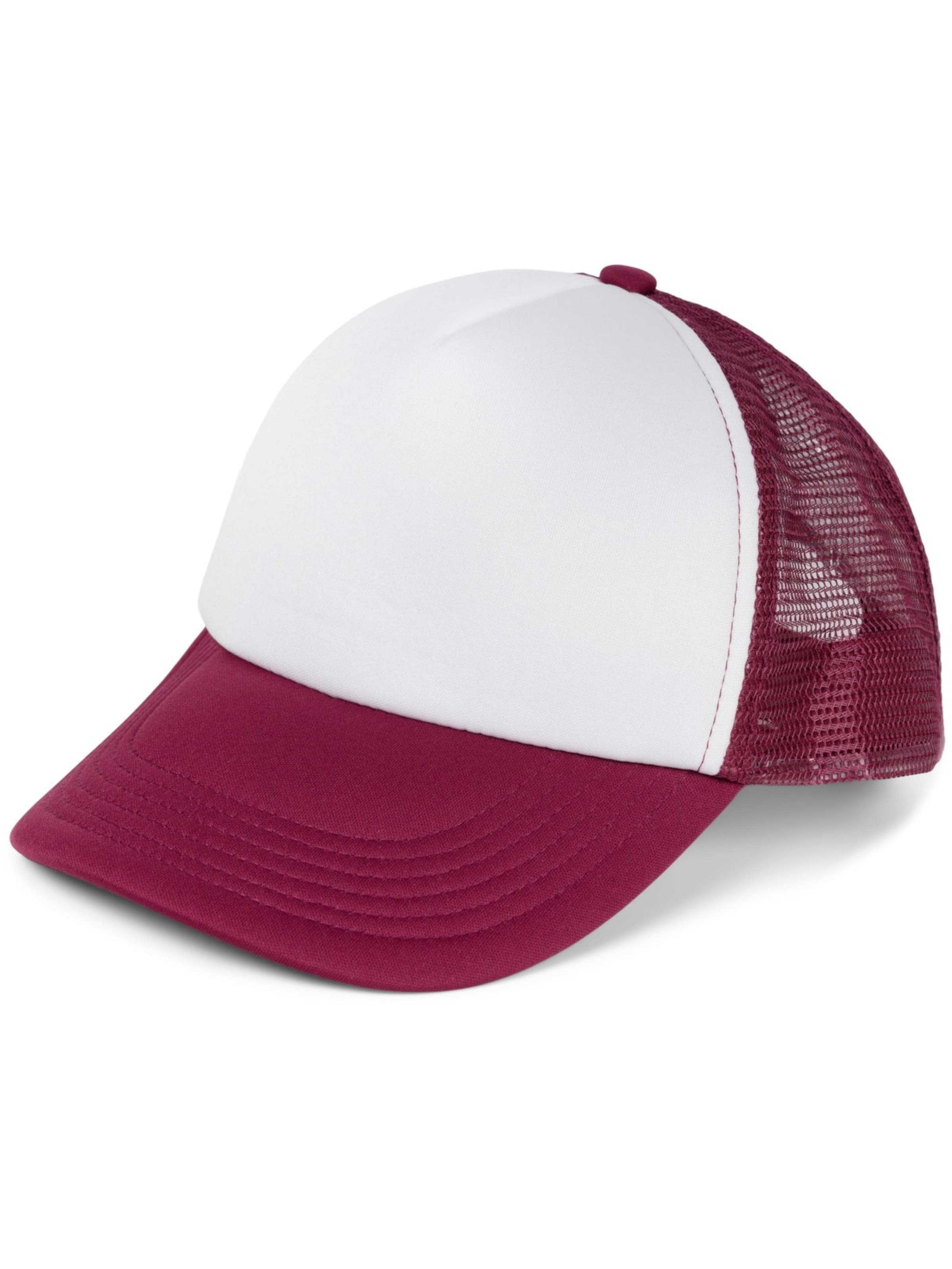 styleBREAKER Cap '5-Panel Mesh Cap'‌‌‌‌‌ in Rot: Vorderseite