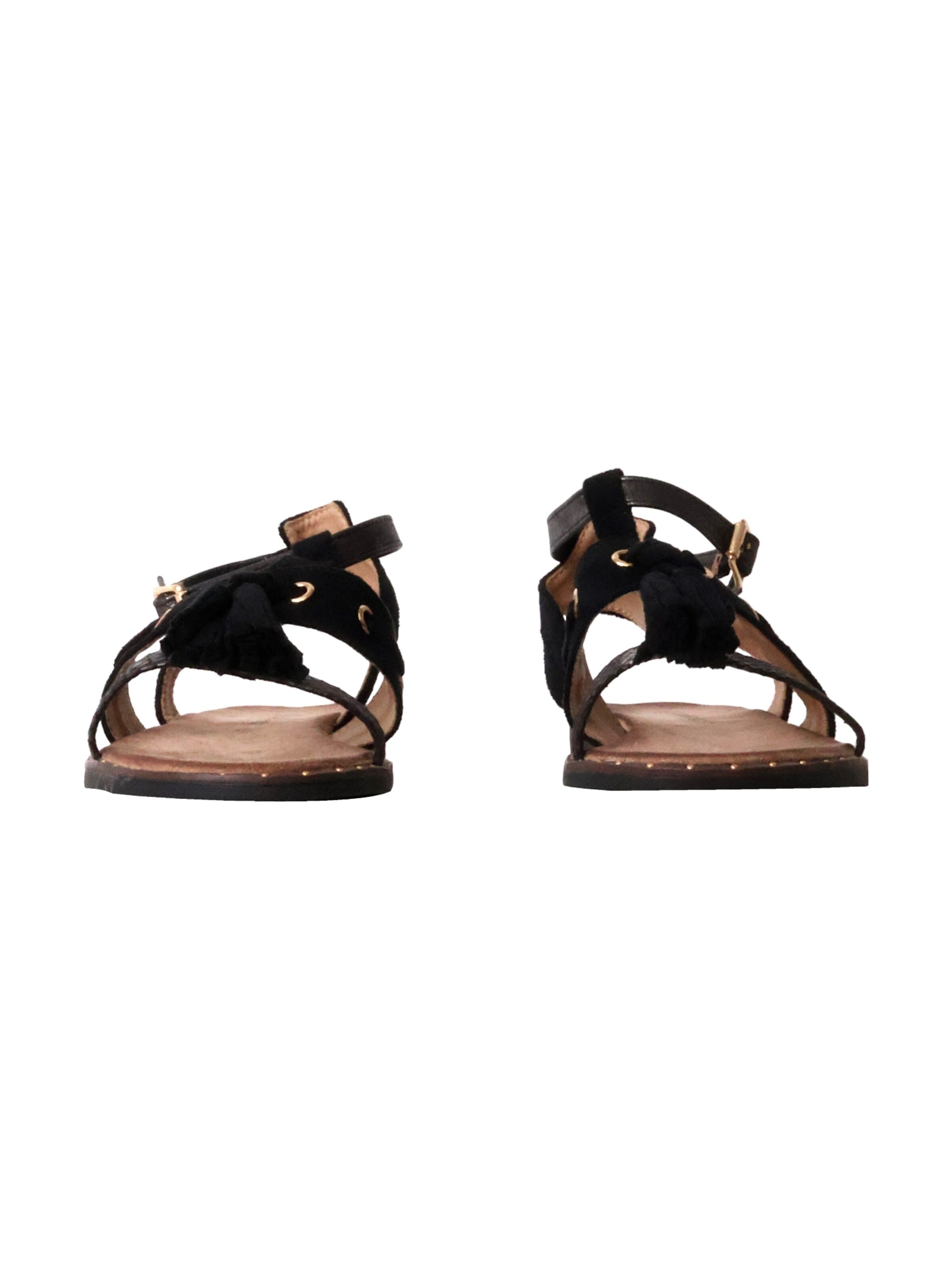 Sandales 'Flache Sandalen mit Riemchen' Super Mode en noir