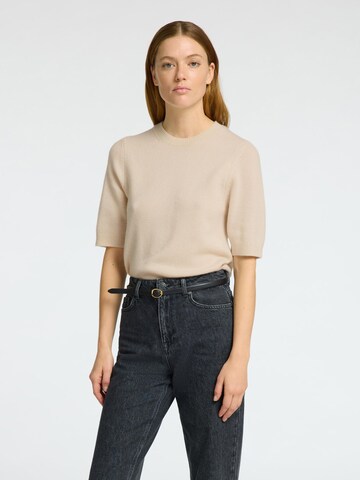 Tops en tricot SELECTED en beige : devant