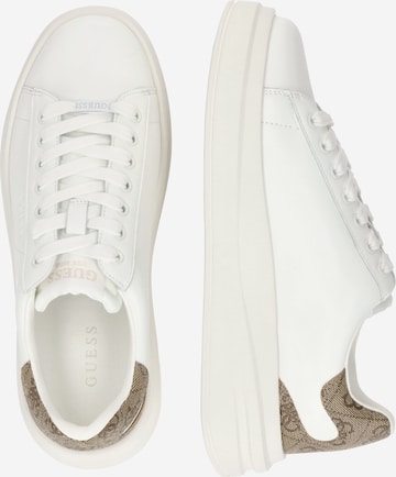 Sneaker low 'Elbina' de la GUESS pe alb