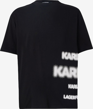 juoda Karl Lagerfeld Marškinėliai: priekis
