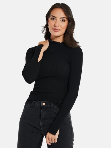 Threadbare Sweater 'Ross' in Black: front